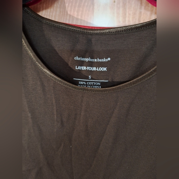 CHRISTOPHER AND BANKS BROWN TANK TOP SIZE SMALL - Picture 2 of 2